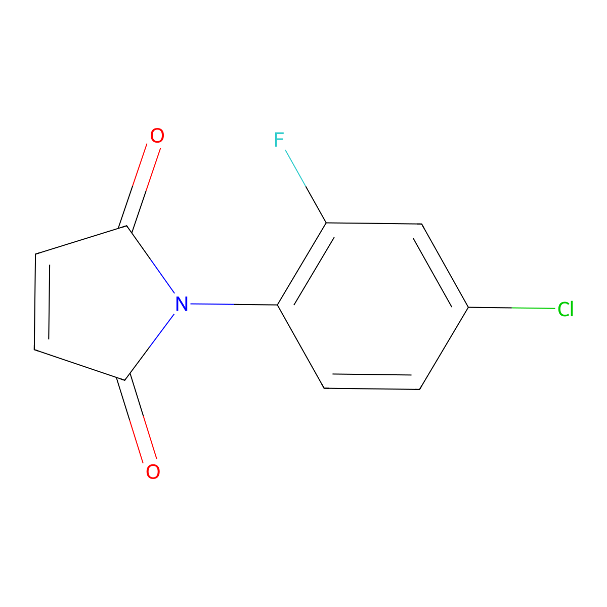 1-(4-chloro-2-fluorophenyl)-1H-pyrrole-2,5-dione molecular structure, CAS 134220-36-3