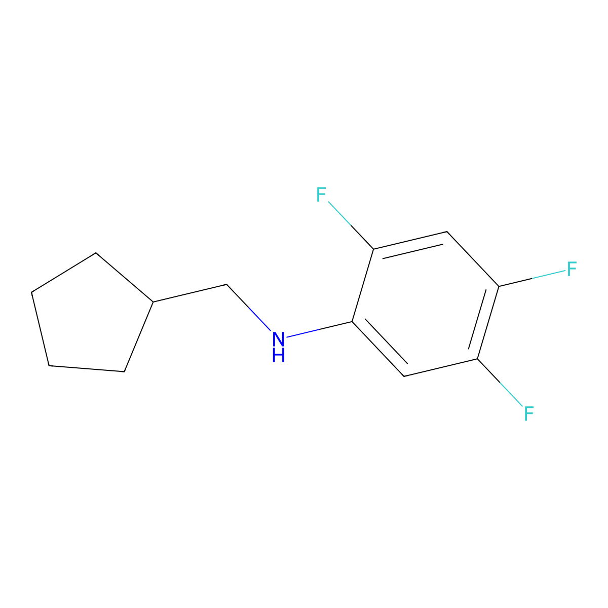 N-(Cyclopentylmethyl)-2,4,5-trifluorobenzenamine molecular structure, CAS 1342201-01-7