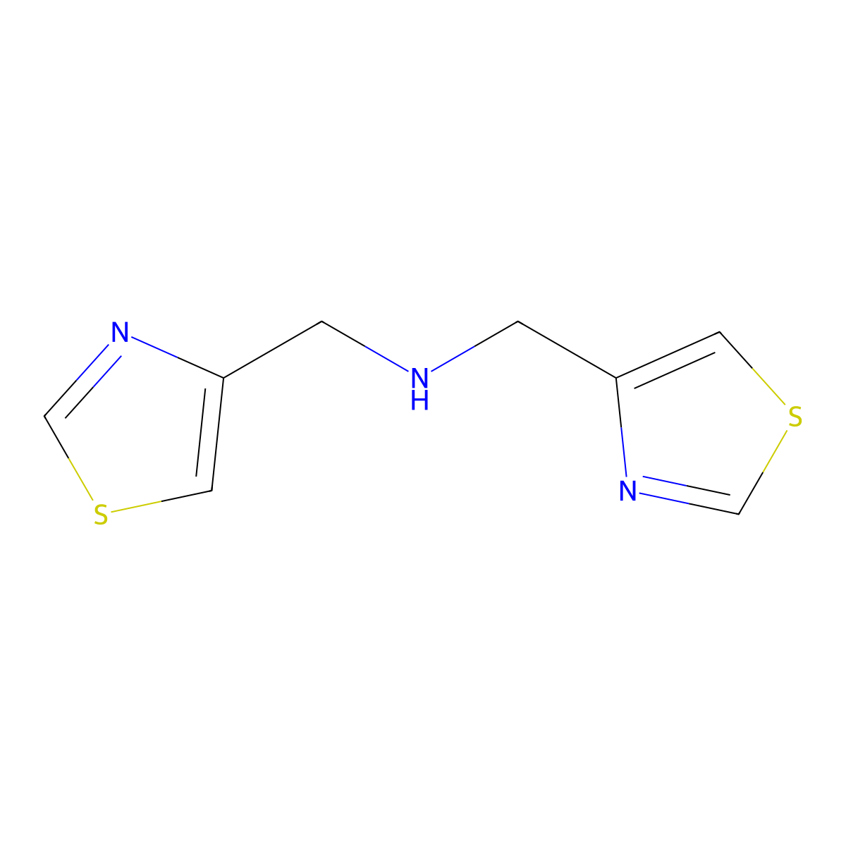 Bis[(1,3-thiazol-4-yl)methyl]amine molecular structure, CAS 1342206-04-5