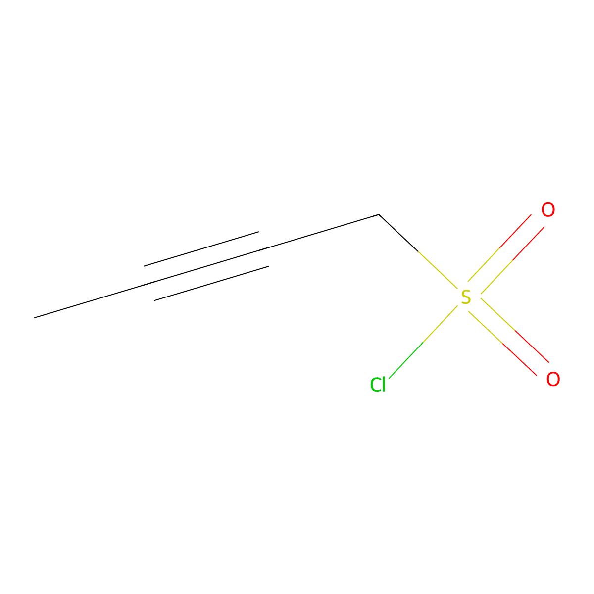 But-2-yne-1-sulfonyl chloride molecular structure, CAS 1342209-39-5