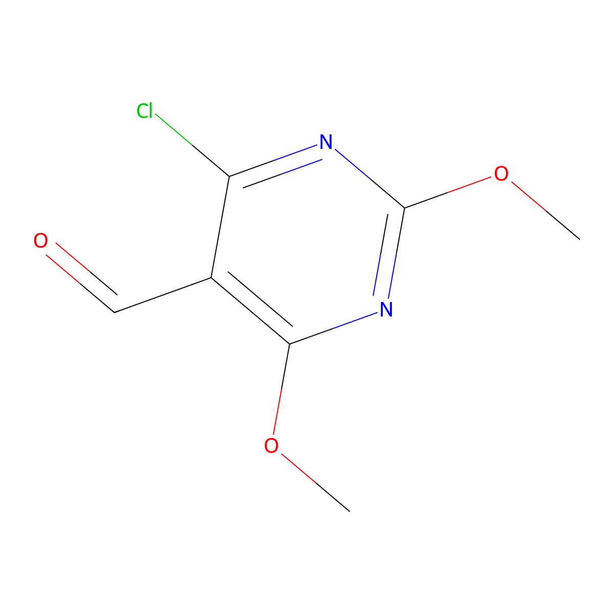 4-Chloro-2,6-dimethoxypyrimidine-5-carbaldehyde molecular structure, CAS 134221-52-6