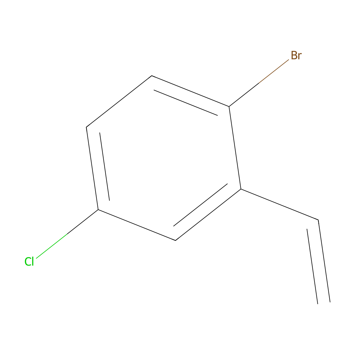 1-Bromo-4-chloro-2-ethenylbenzene molecular structure, CAS 1342212-97-8