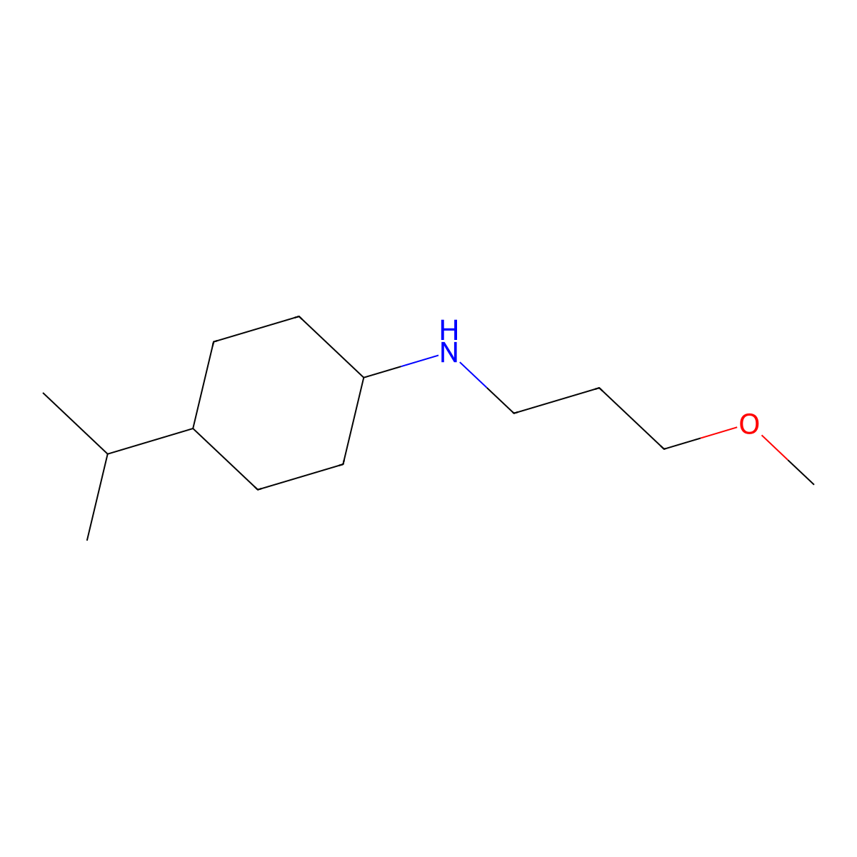 N-(3-Methoxypropyl)-4-(propan-2-yl)cyclohexan-1-amine molecular structure, CAS 1342213-04-0