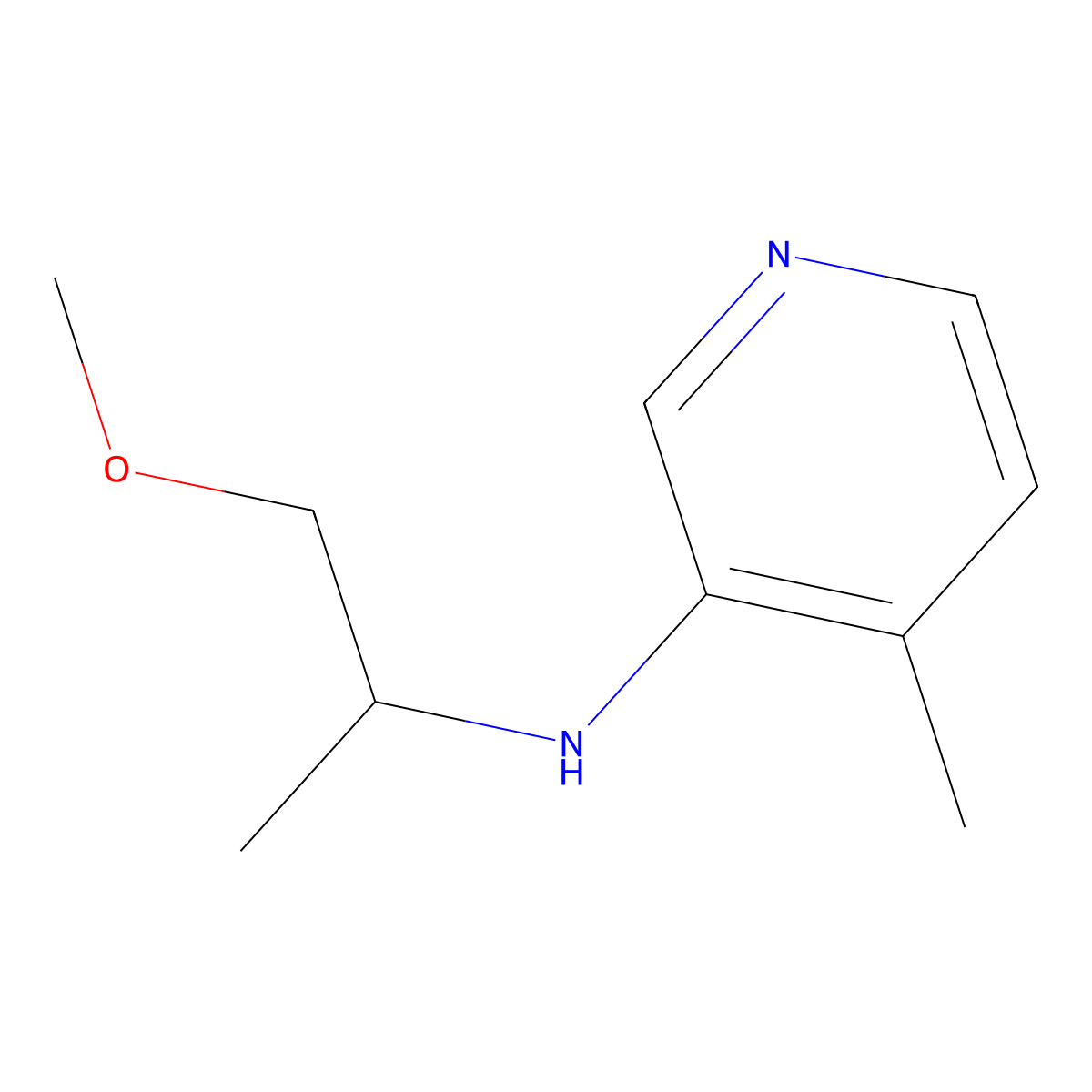 N-(1-methoxypropan-2-yl)-4-methylpyridin-3-amine molecular structure, CAS 1342216-47-0