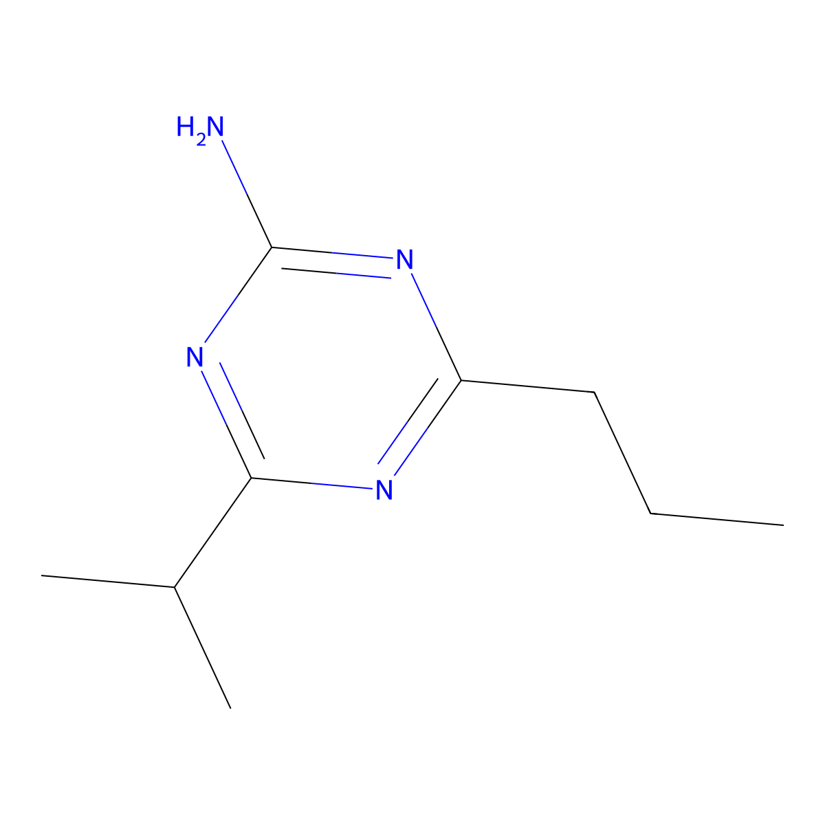 4-(Propan-2-yl)-6-propyl-1,3,5-triazin-2-amine molecular structure, CAS 1342217-24-6