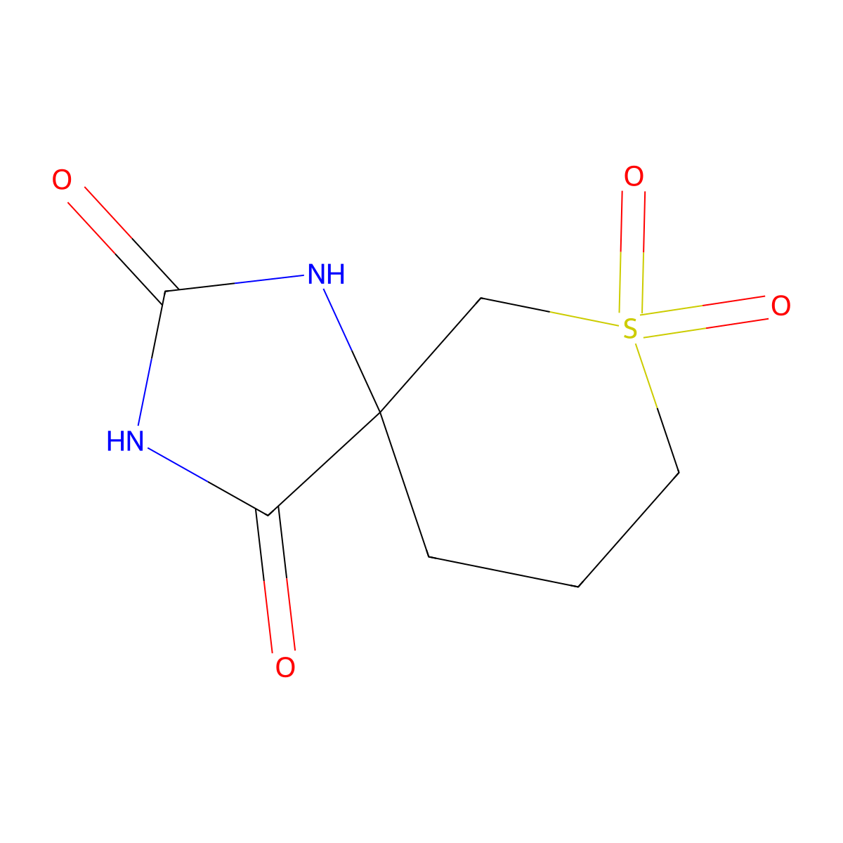 7Lambda6-thia-1,3-diazaspiro[4.5]decane-2,4,7,7-tetrone molecular structure, CAS 1342218-89-6