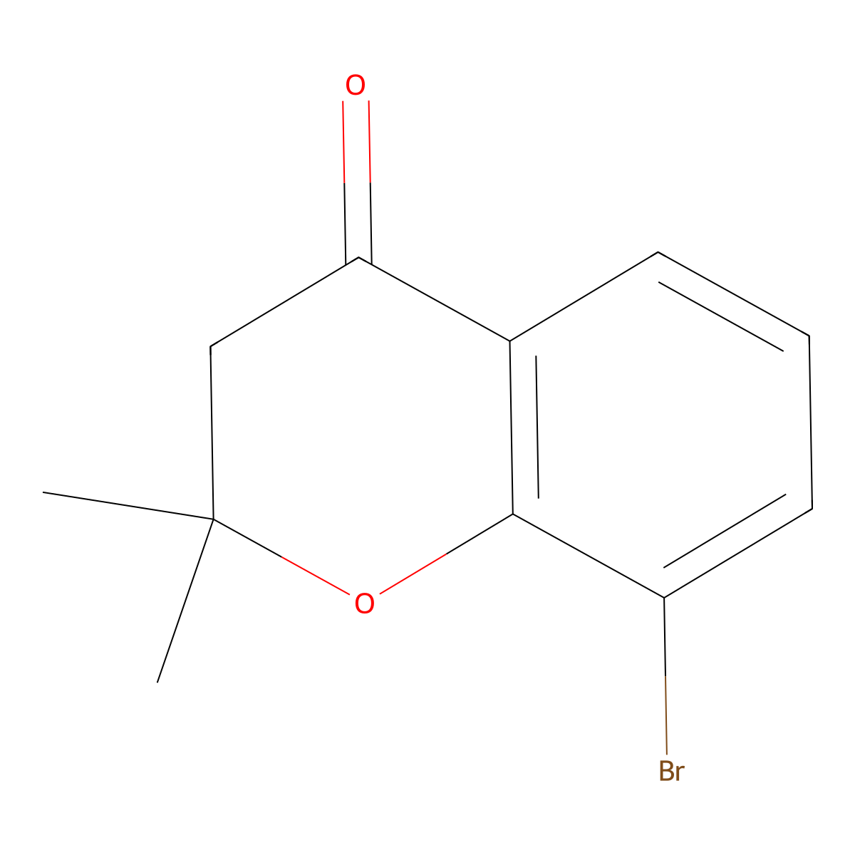 8-Bromo-2,2-dimethylchroman-4-one molecular structure, CAS 1342220-95-4