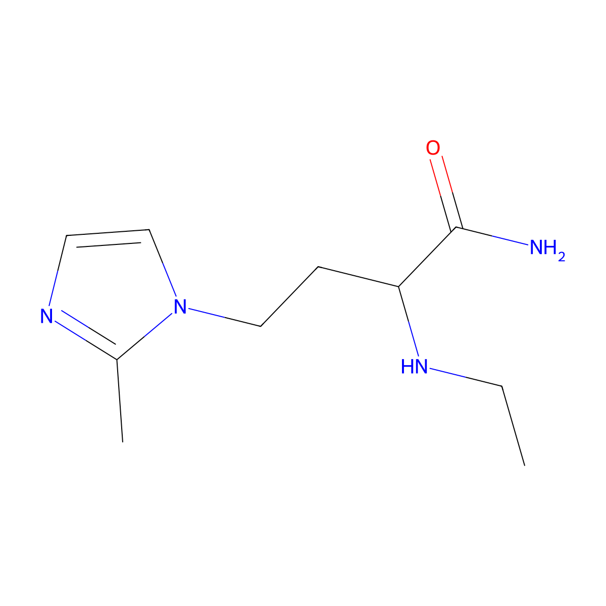 2-(Ethylamino)-4-(2-methyl-1h-imidazol-1-yl)butanamide molecular structure, CAS 1342222-21-2