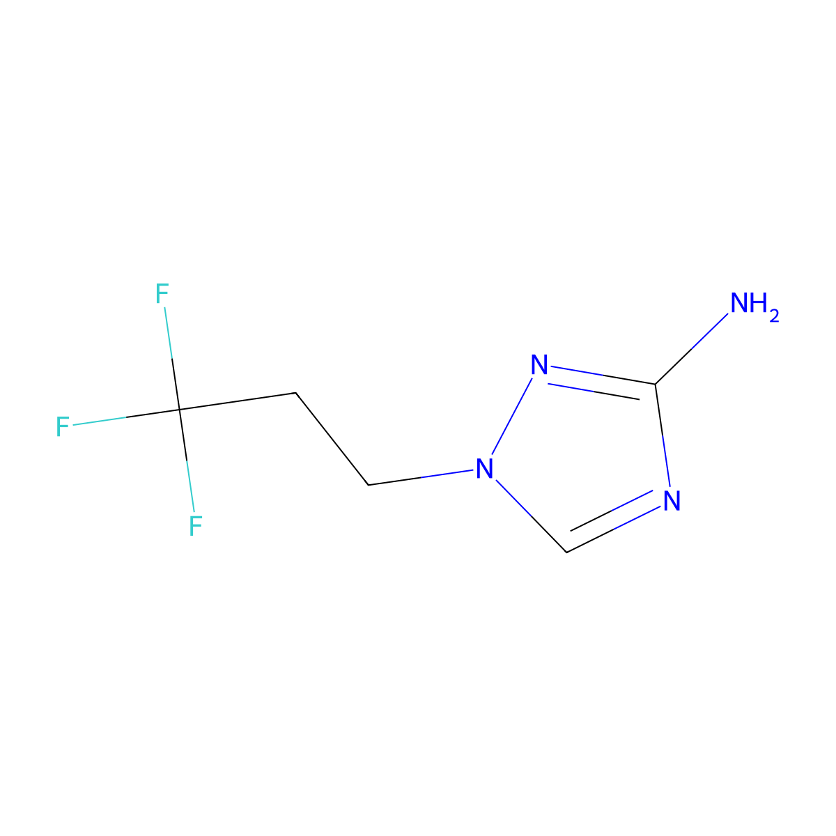 1-(3,3,3-Trifluoropropyl)-1H-1,2,4-triazol-3-amine molecular structure, CAS 1342225-05-1