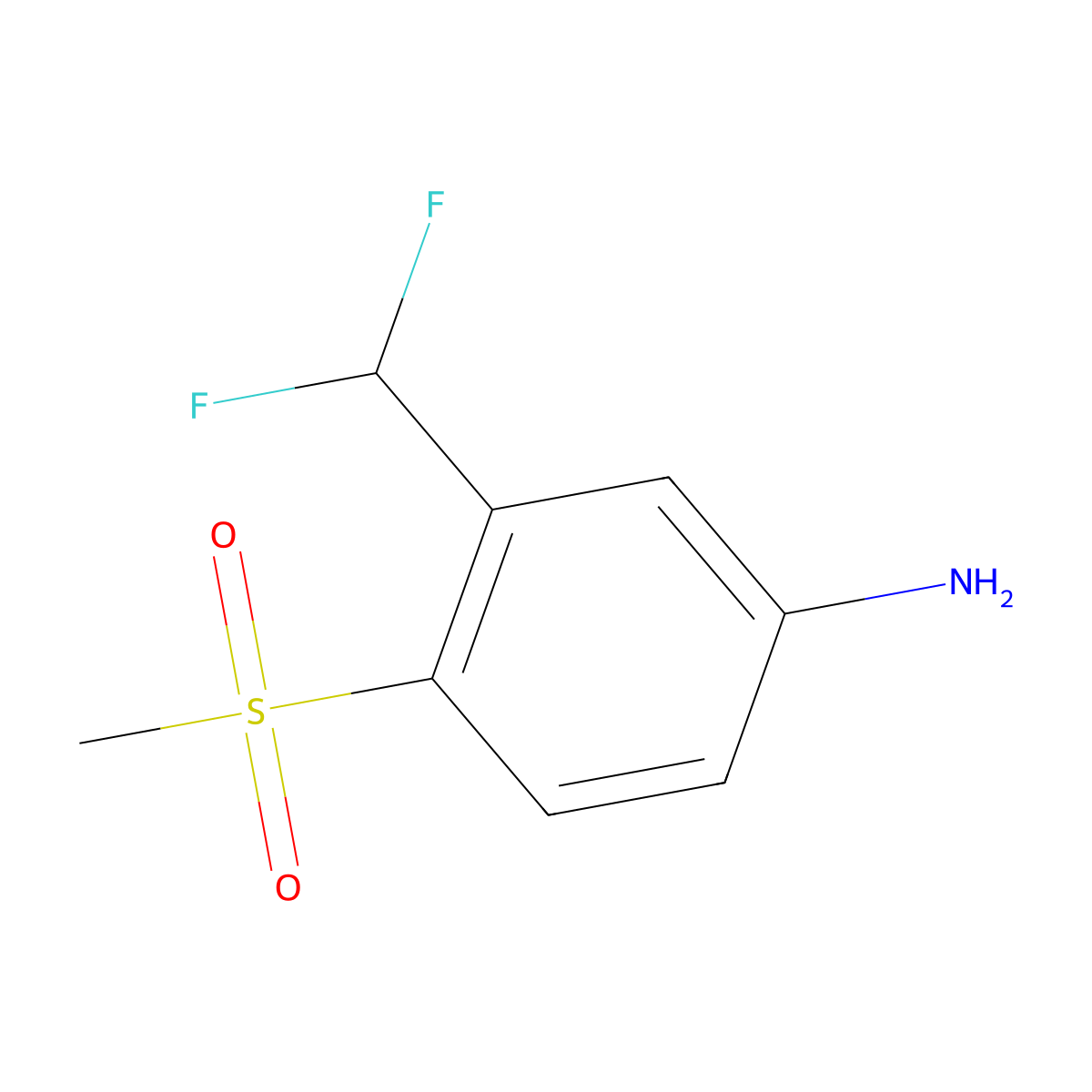 3-(Difluoromethyl)-4-methanesulfonylaniline molecular structure, CAS 1342225-78-8