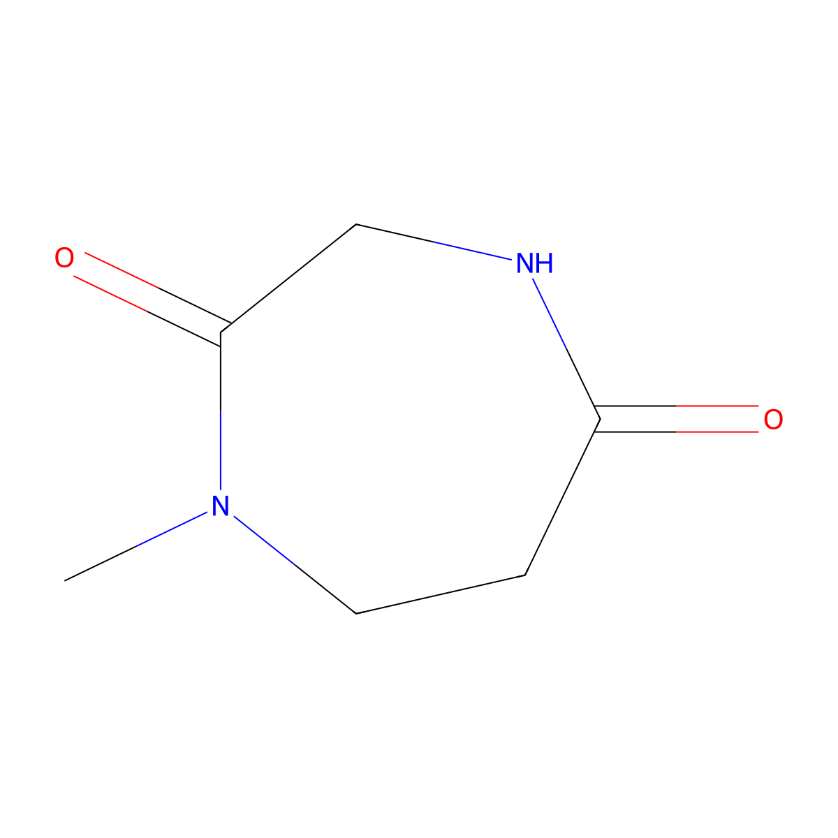 1-Methyl-1,4-diazepane-2,5-dione molecular structure, CAS 1342227-18-2
