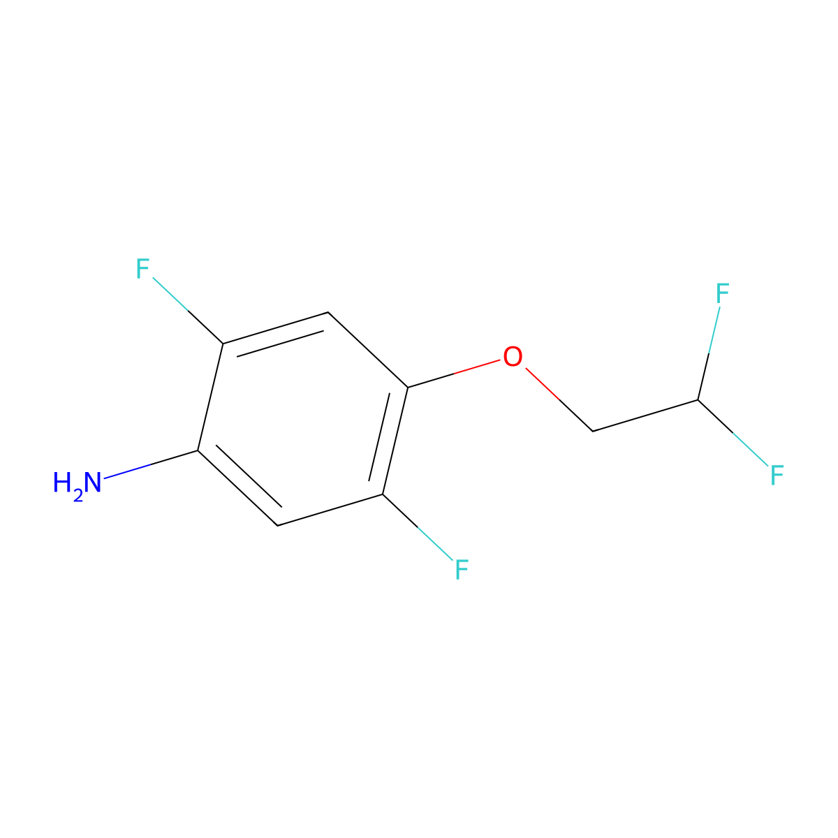 4-(2,2-Difluoroethoxy)-2,5-difluoroaniline molecular structure, CAS 1342229-28-0