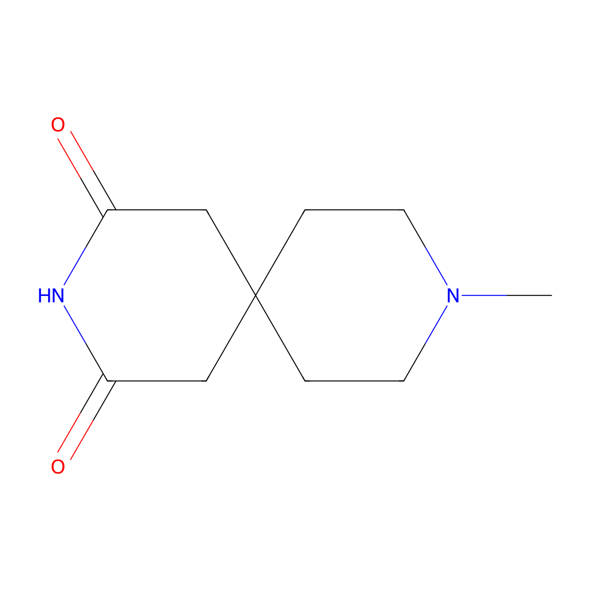 9-Methyl-3,9-diazaspiro[5.5]undecane-2,4-dione molecular structure, CAS 1342231-45-1