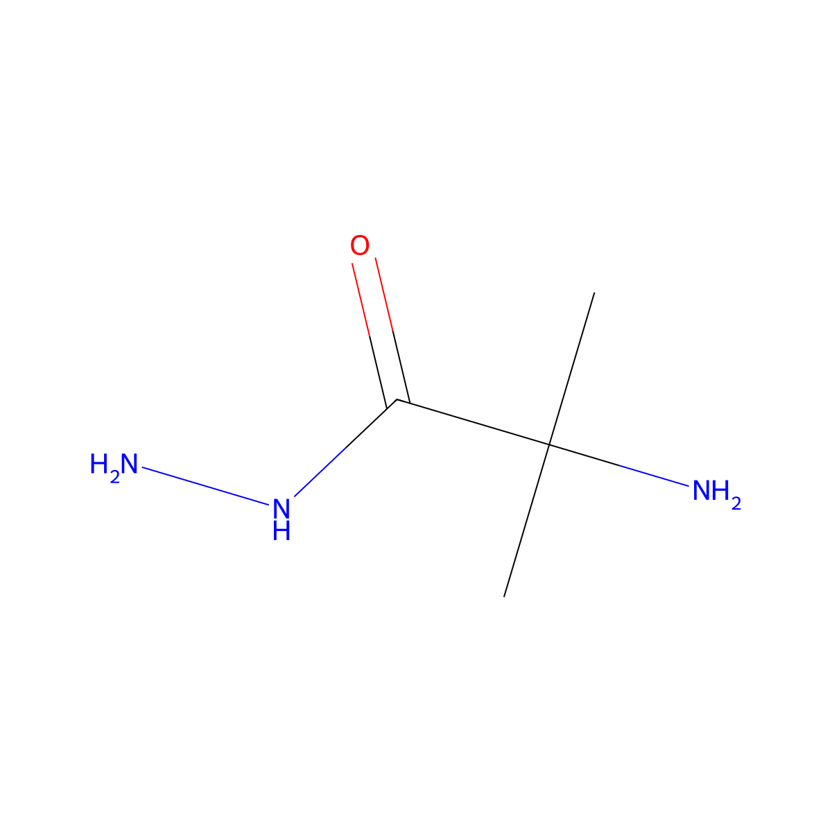 2-Amino-2-methylpropanehydrazide molecular structure, CAS 1342232-65-8