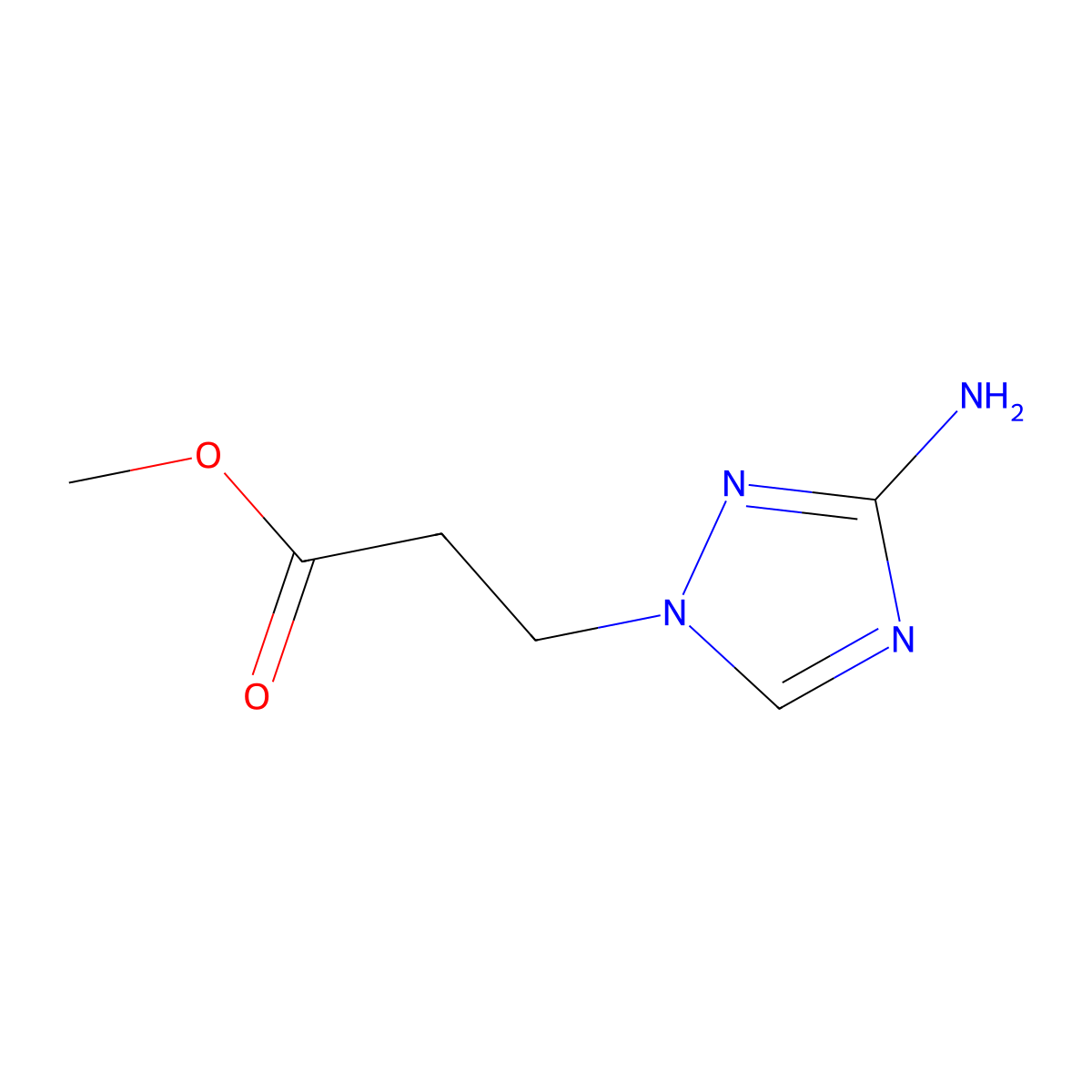 Methyl 3-(3-amino-1h-1,2,4-triazol-1-yl)propanoate molecular structure, CAS 1342233-22-0