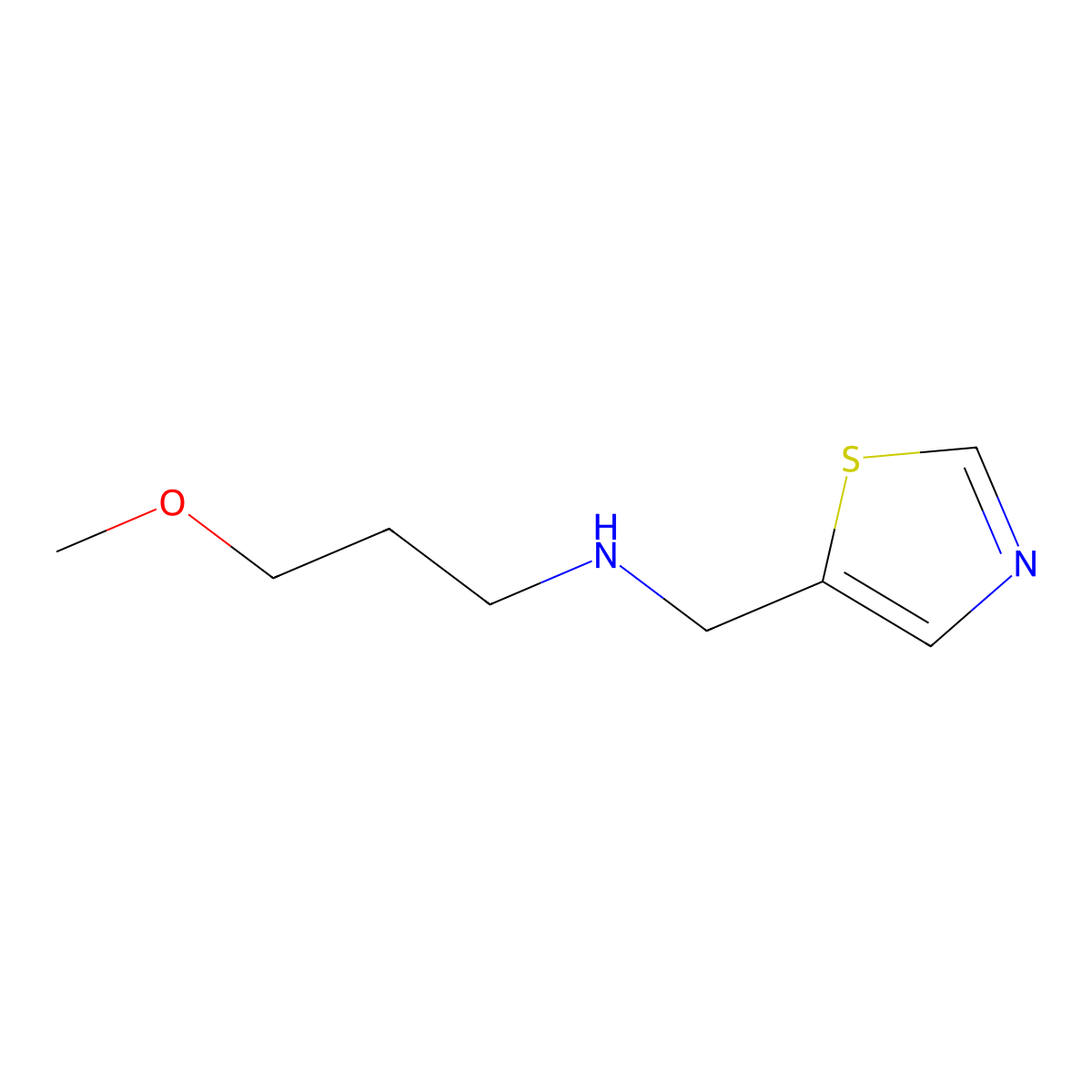 (3-Methoxypropyl)[(1,3-thiazol-5-yl)methyl]amine molecular structure, CAS 1342234-87-0