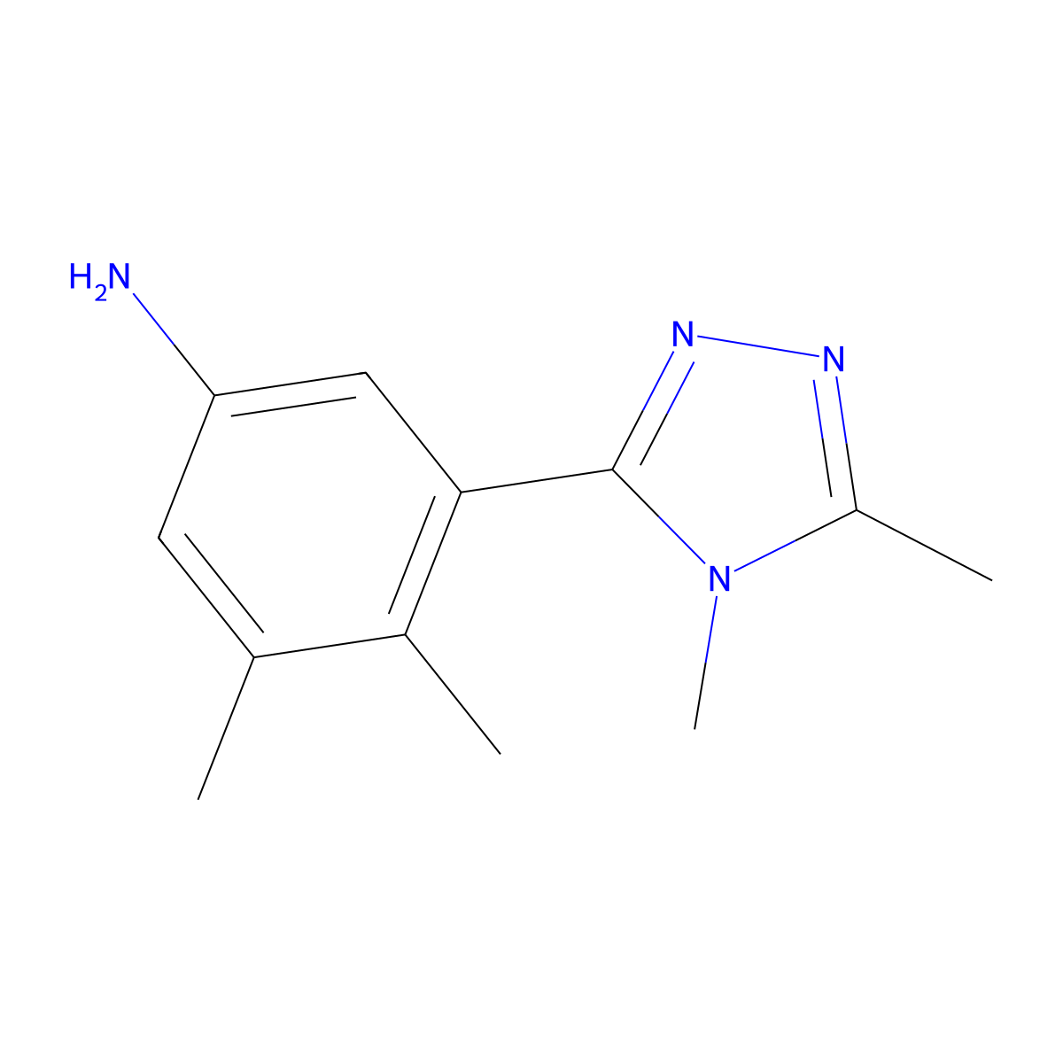 3-(4,5-Dimethyl-4h-1,2,4-triazol-3-yl)-4,5-dimethylaniline molecular structure, CAS 1342237-78-8