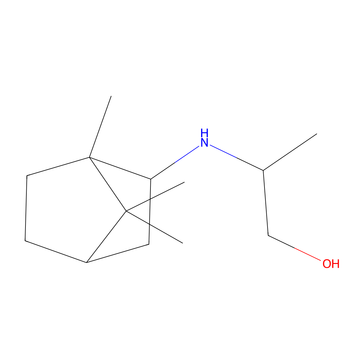 2-({1,7,7-Trimethylbicyclo[2.2.1]heptan-2-yl}amino)propan-1-ol molecular structure, CAS 1342238-06-5