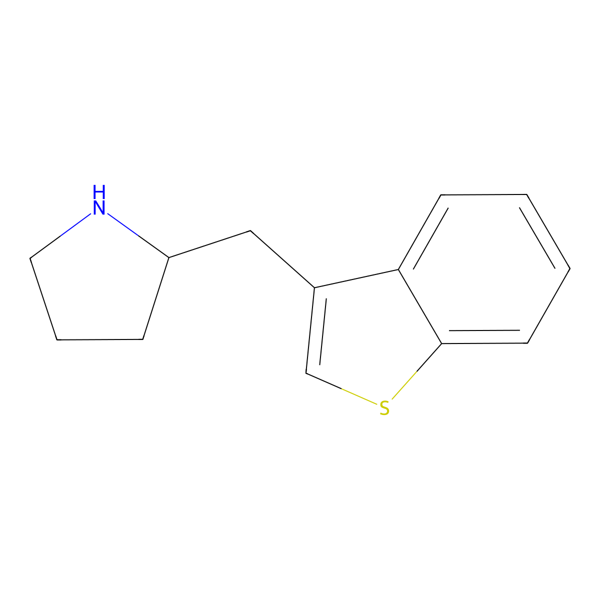 2-(Benzo[b]thiophen-3-ylmethyl)pyrrolidine molecular structure, CAS 1342239-74-0