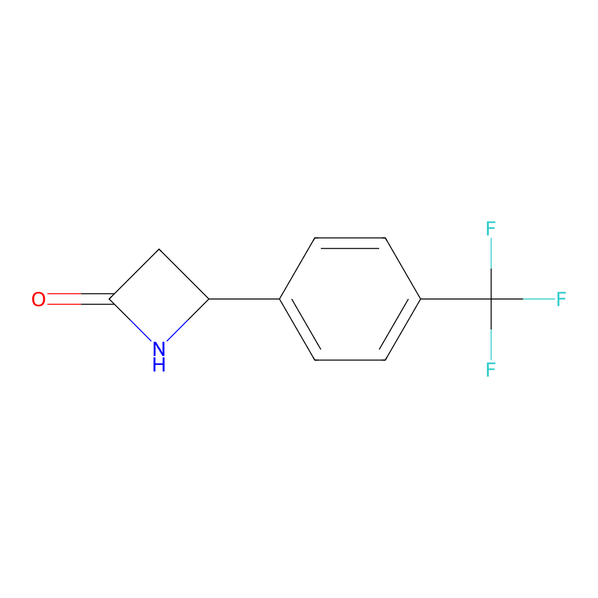 4-(4-(Trifluoromethyl)phenyl)azetidin-2-one molecular structure, CAS 1342243-29-1