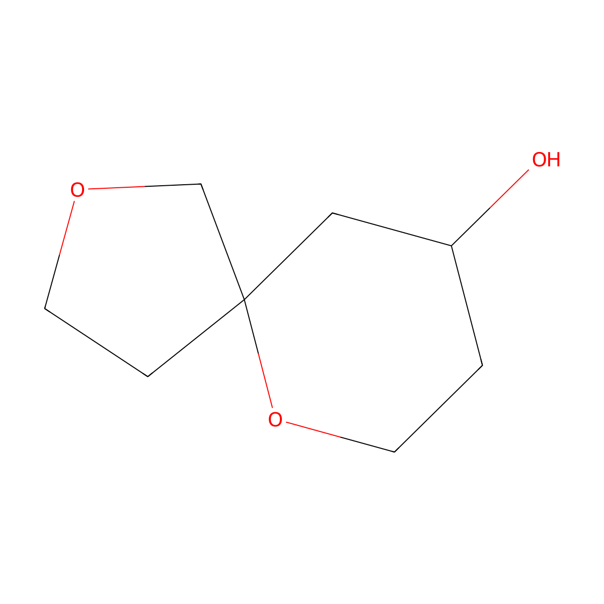 2,6-Dioxaspiro[4.5]decan-9-ol molecular structure, CAS 1342244-16-9