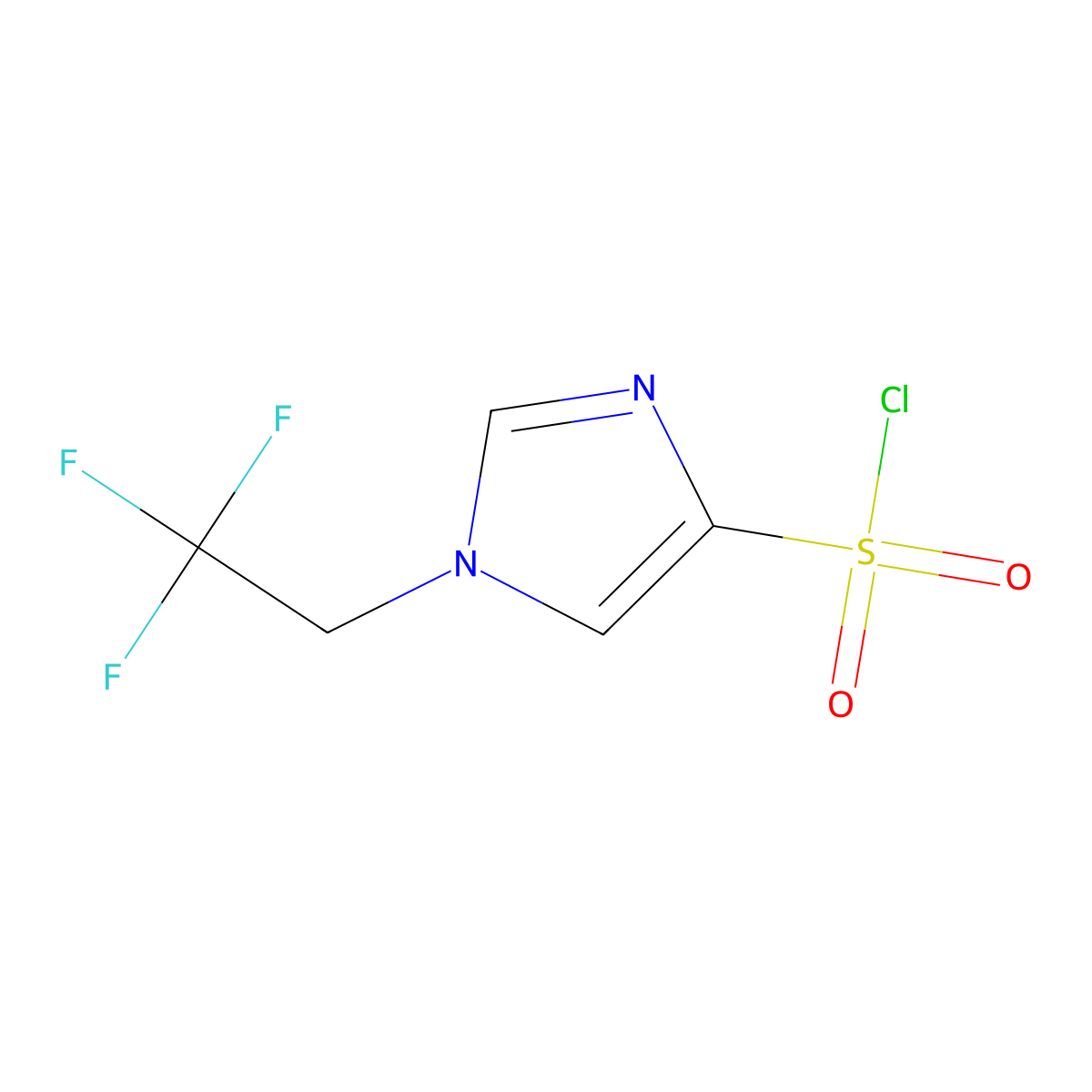 1-(2,2,2-trifluoroethyl)-1H-imidazole-4-sulfonyl chloride molecular structure, CAS 1342246-36-9