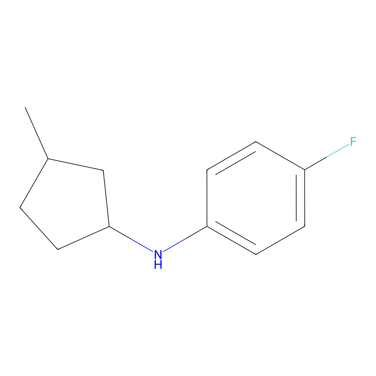 4-fluoro-N-(3-methylcyclopentyl)aniline molecular structure, CAS 1342246-47-2