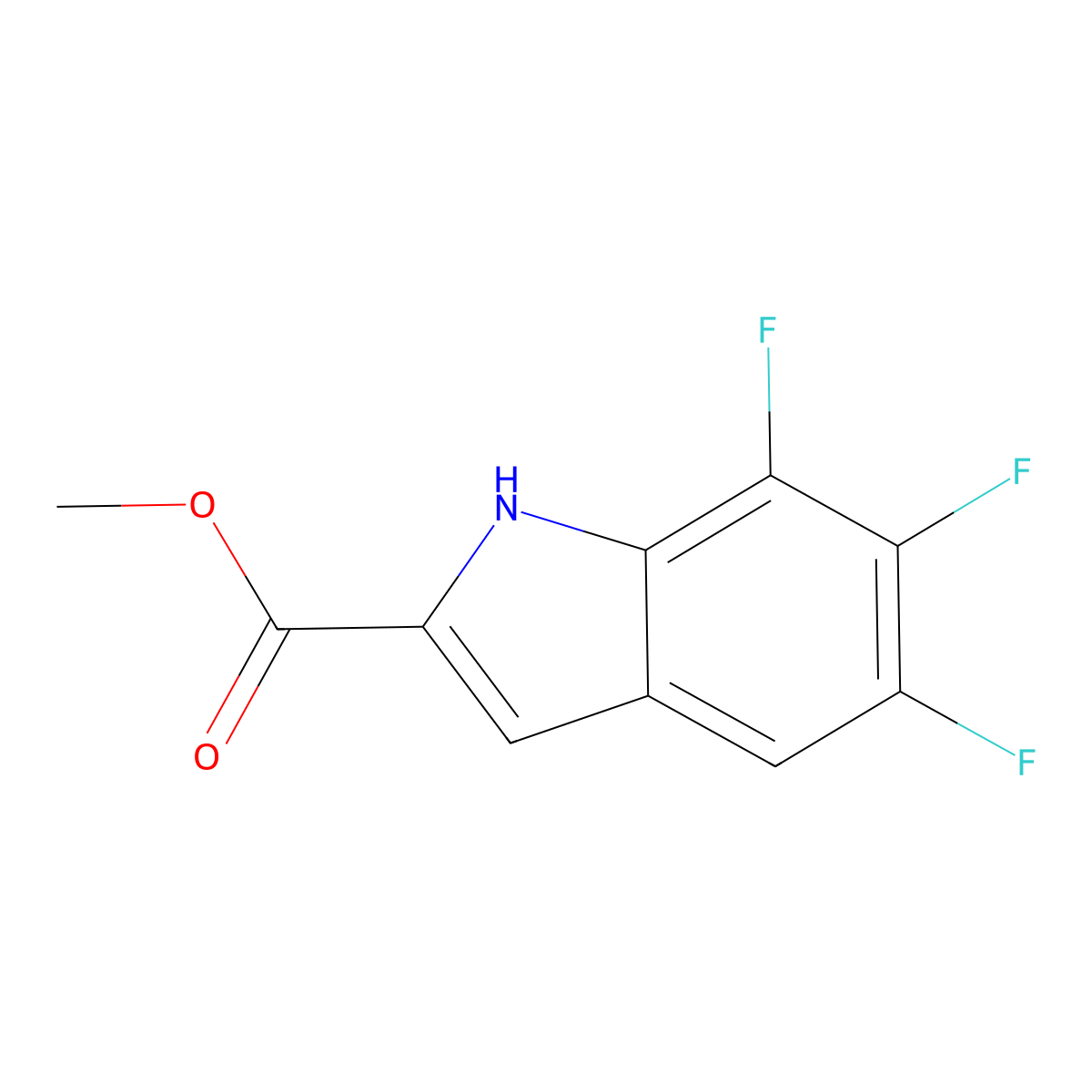 methyl 5,6,7-trifluoro-1H-indole-2-carboxylate molecular structure, CAS 1342247-02-2