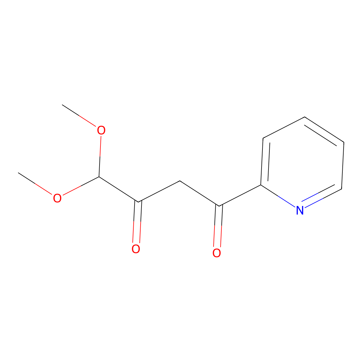 4,4-Dimethoxy-1-(pyridin-2-yl)butane-1,3-dione molecular structure, CAS 1342248-24-1