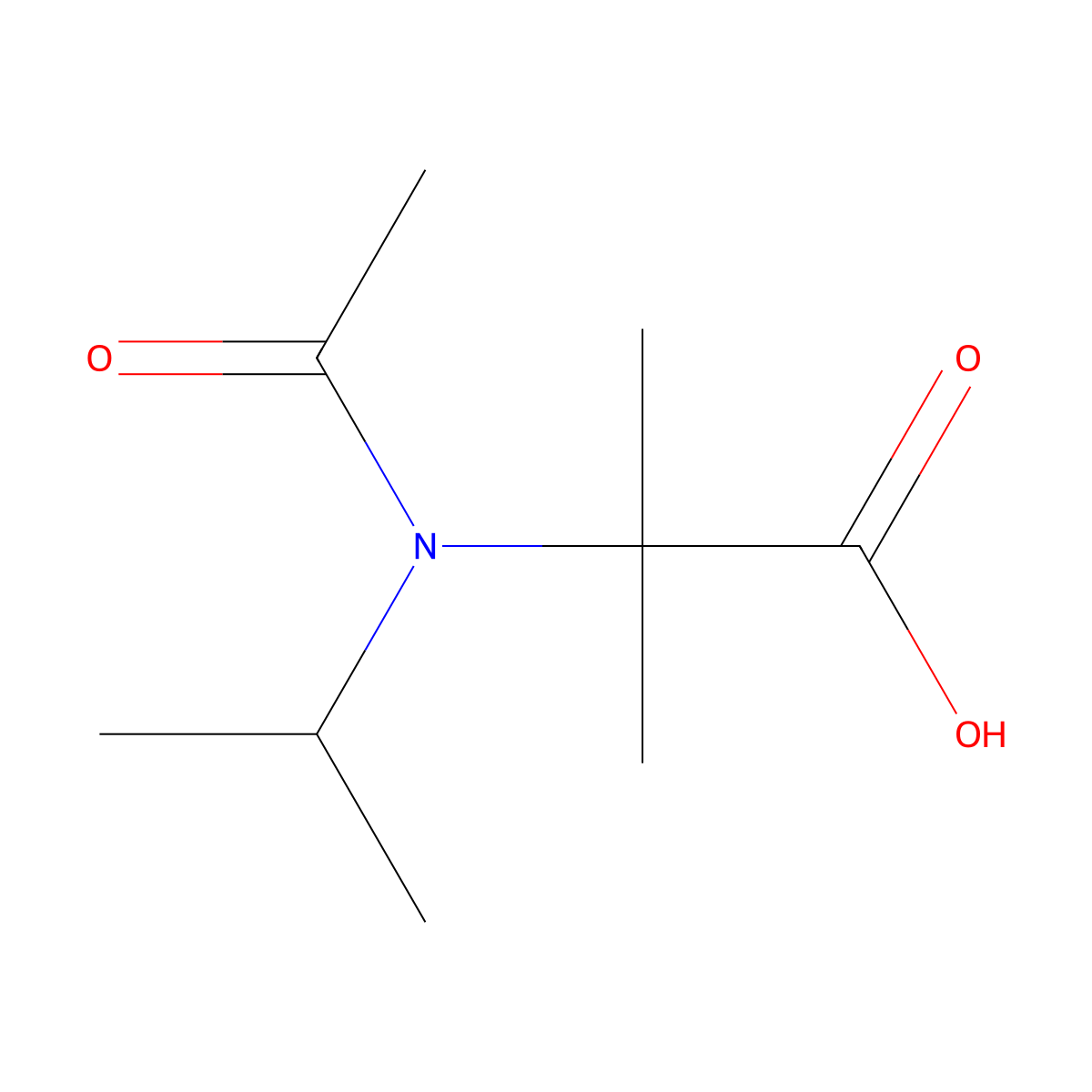 2-methyl-2-[N-(propan-2-yl)acetamido]propanoic acid molecular structure, CAS 1342249-26-6