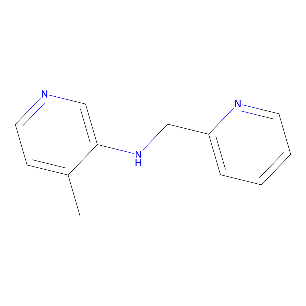 4-methyl-N-(pyridin-2-ylmethyl)pyridin-3-amine molecular structure, CAS 1342251-00-6