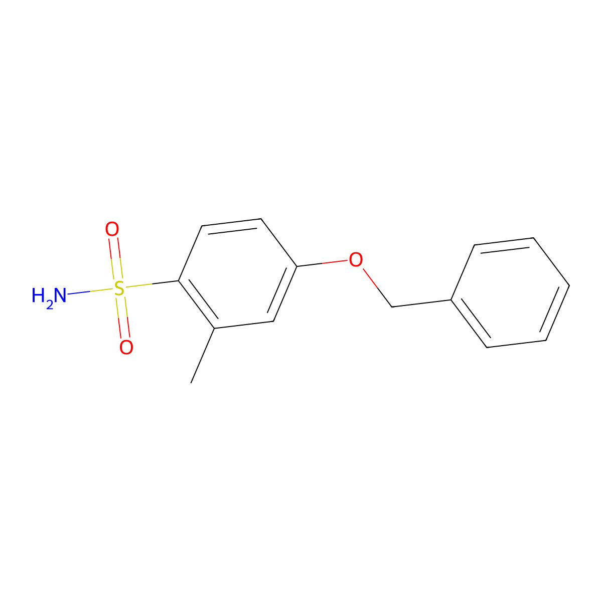 4-(Benzyloxy)-2-methylbenzenesulfonamide molecular structure, CAS 1342252-70-3