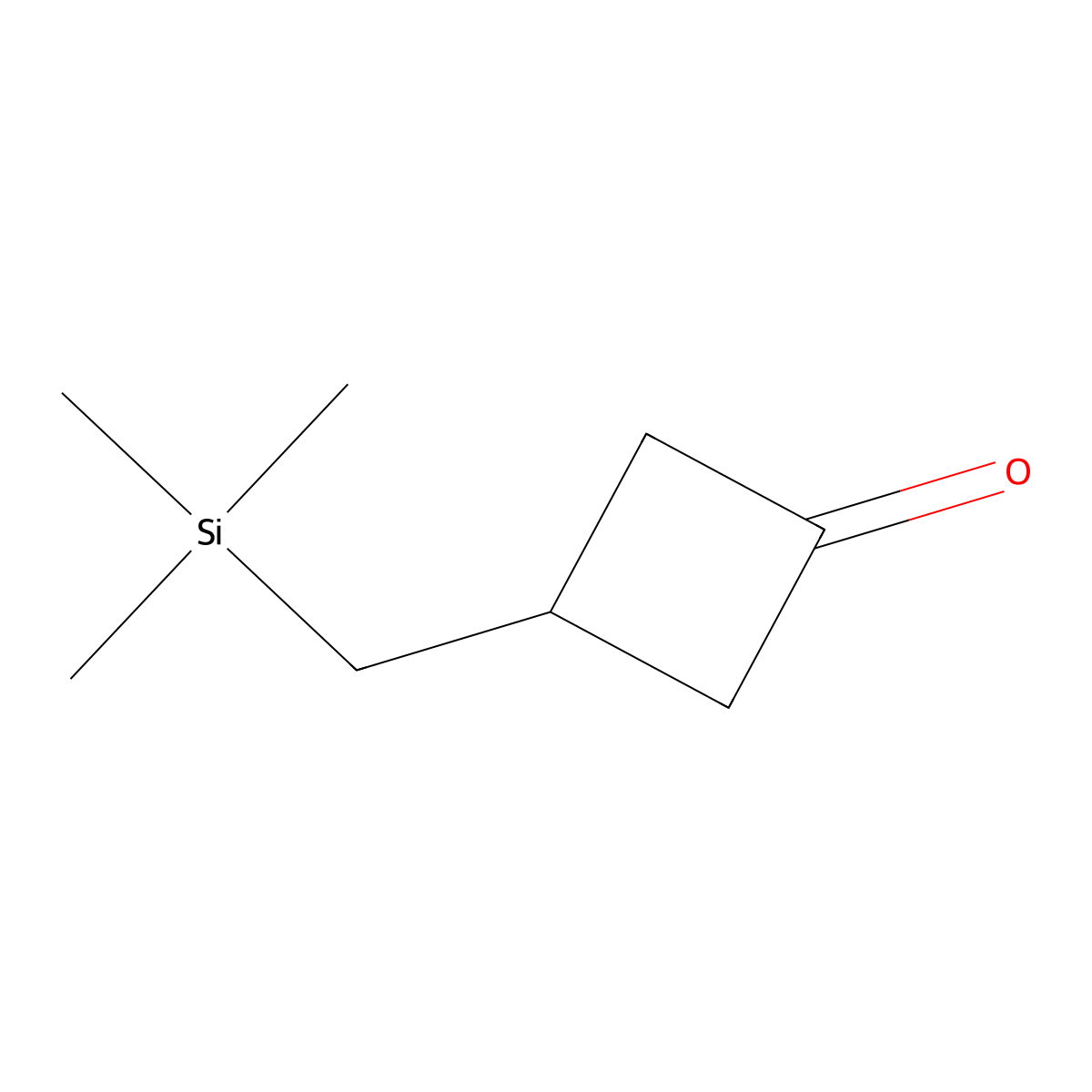 3-[(Trimethylsilyl)methyl]cyclobutan-1-one molecular structure, CAS 1342253-24-0