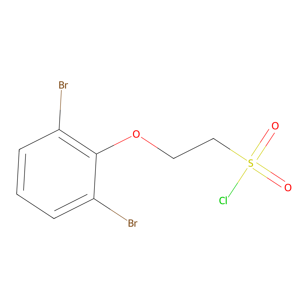 2-(2,6-Dibromophenoxy)ethane-1-sulfonyl chloride molecular structure, CAS 1342261-88-4