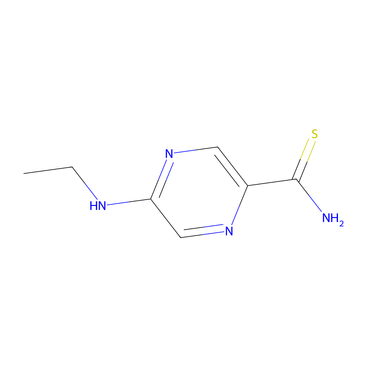5-(Ethylamino)pyrazine-2-carbothioamide molecular structure, CAS 1342263-15-3
