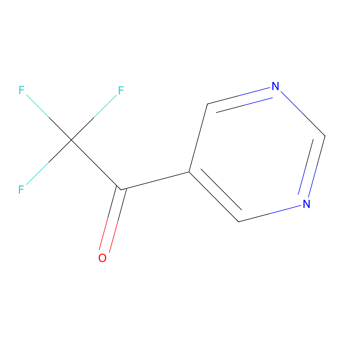 2,2,2-Trifluoro-1-(pyrimidin-5-yl)ethanone molecular structure, CAS 1342264-46-3