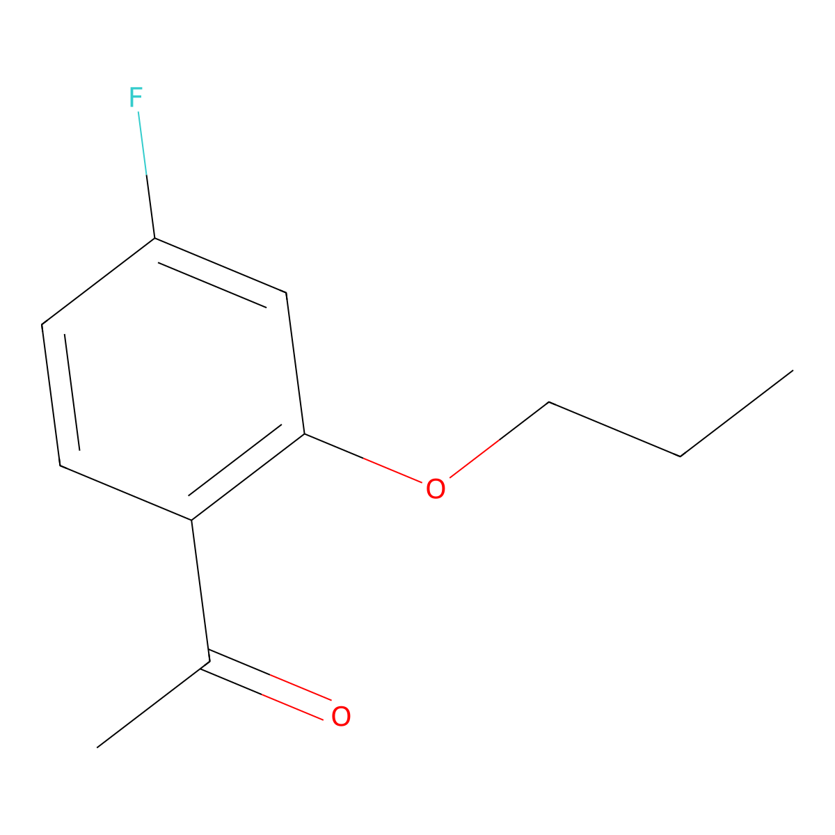 4'-Fluoro-2'-n-propoxyacetophenone molecular structure, CAS 1342264-49-6