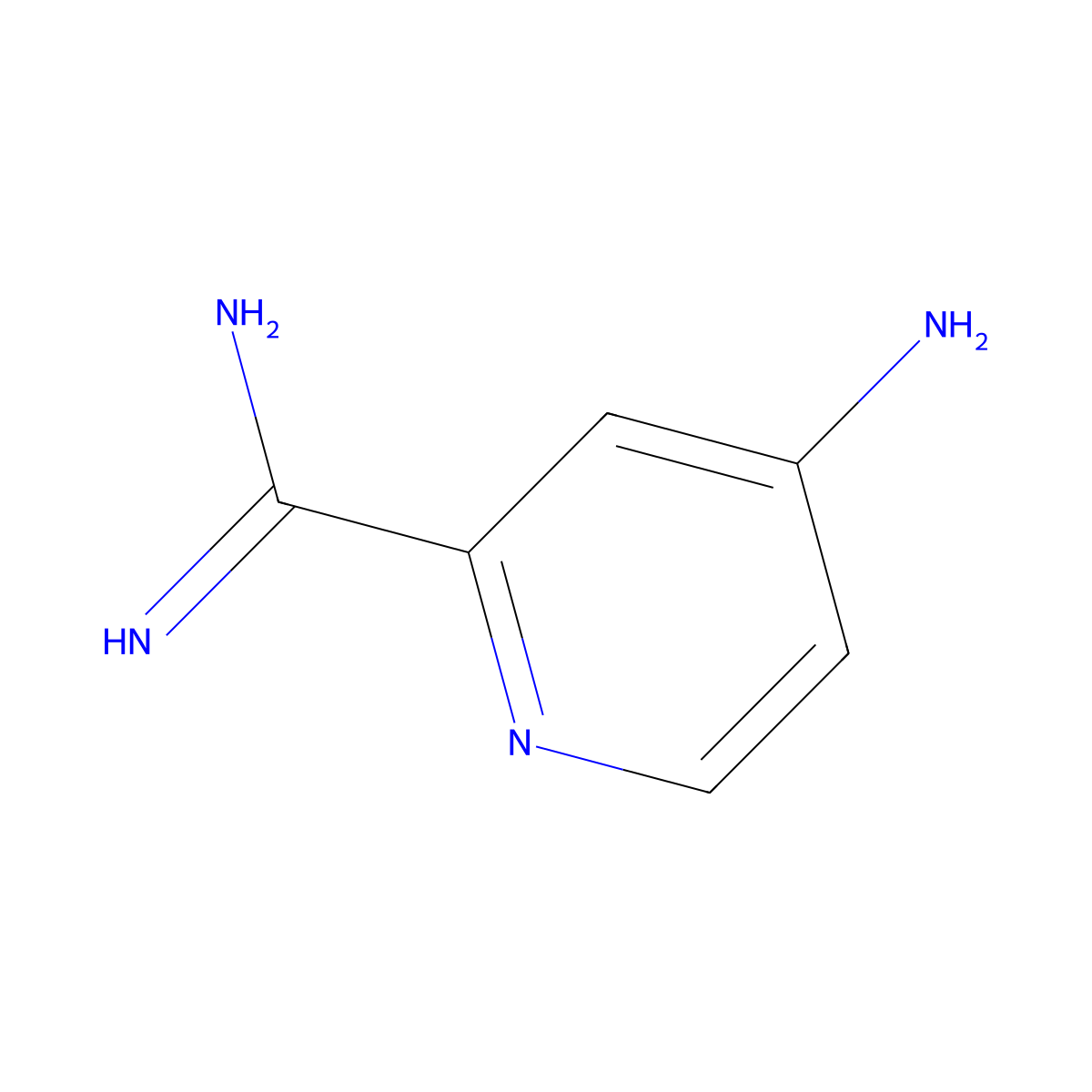 4-Aminopyridine-2-carboximidamide molecular structure, CAS 1342267-80-4