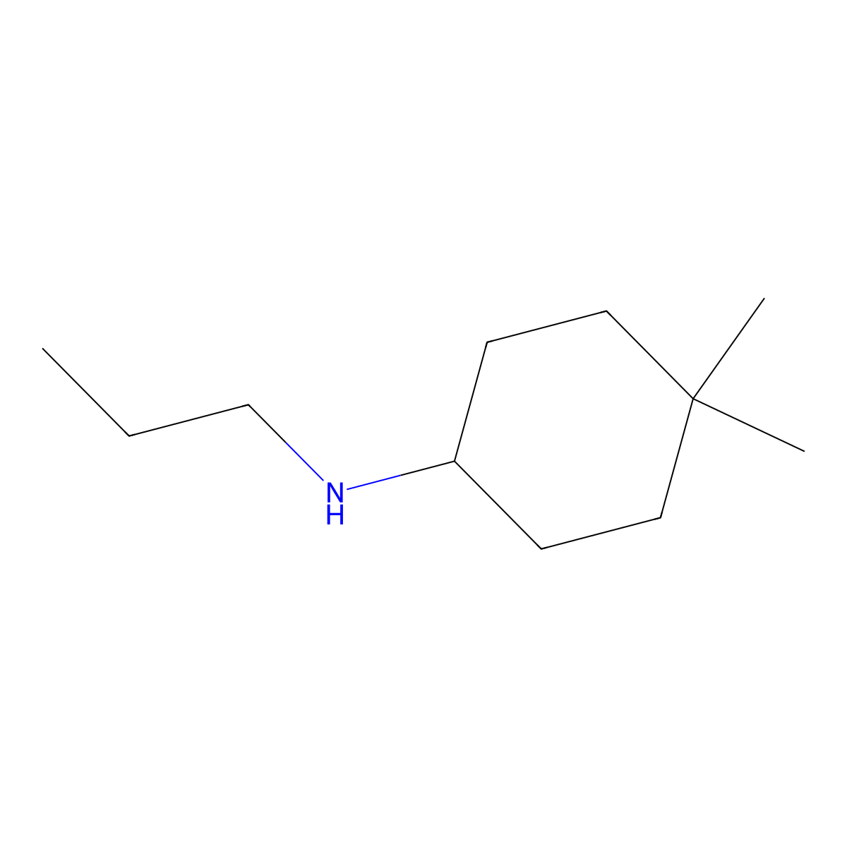 4,4-dimethyl-N-propylcyclohexan-1-amine molecular structure, CAS 1342268-02-3