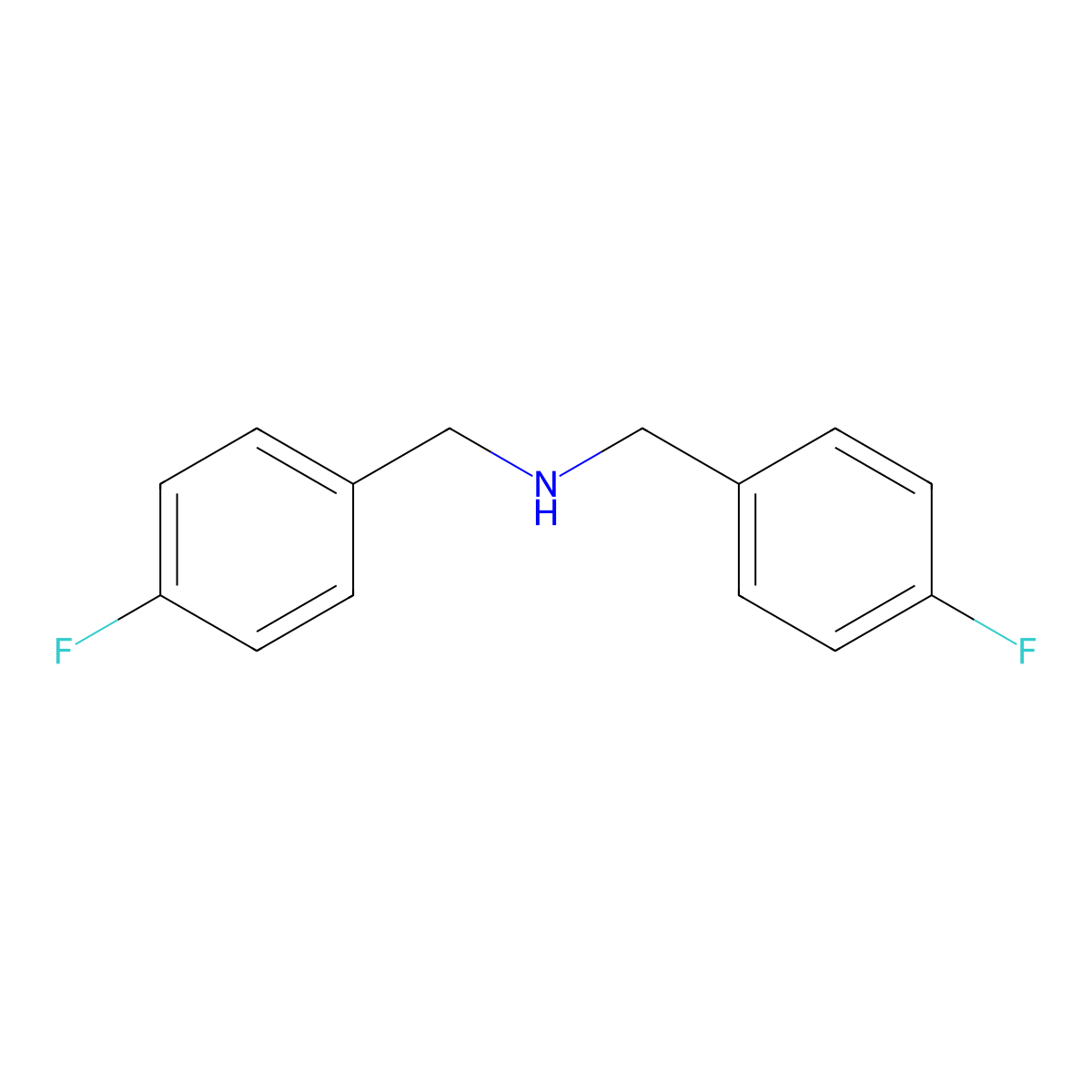 Bis(4-fluorobenzyl)amine molecular structure, CAS 134227-41-1