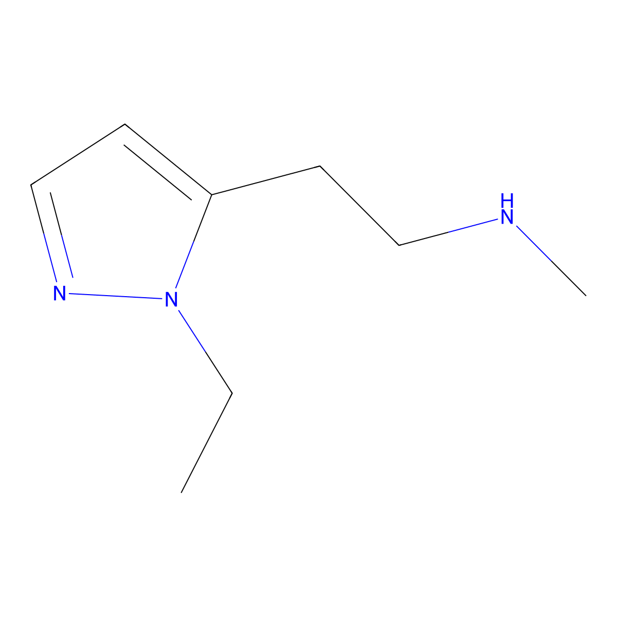 2-(1-Ethyl-1h-pyrazol-5-yl)-N-methylethan-1-amine molecular structure, CAS 1342271-83-3