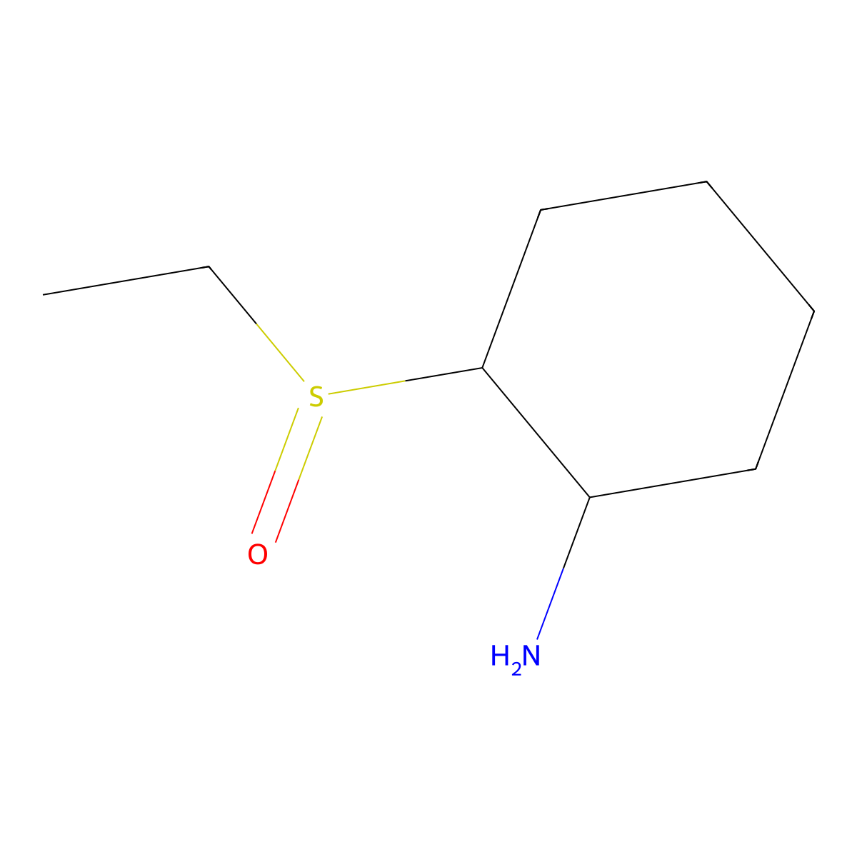 2-(Ethanesulfinyl)cyclohexan-1-amine molecular structure, CAS 1342273-35-1