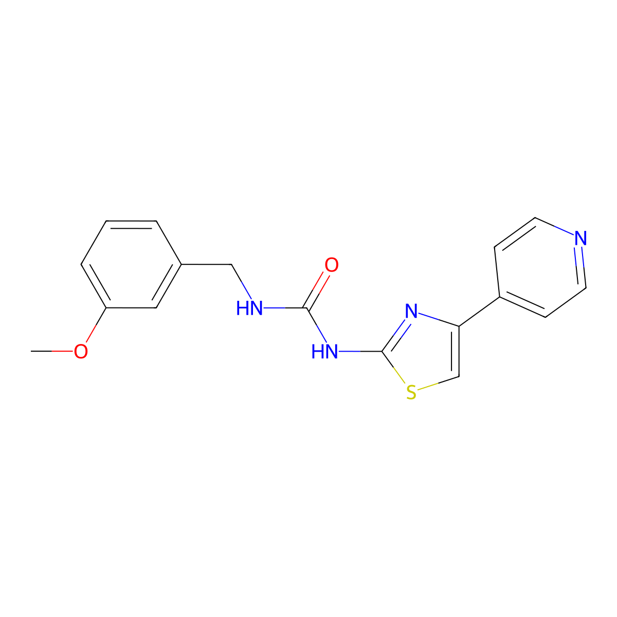 1-(3-Methoxybenzyl)-3-(4-(pyridin-4-yl)thiazol-2-yl)urea molecular structure, CAS 1342276-76-9