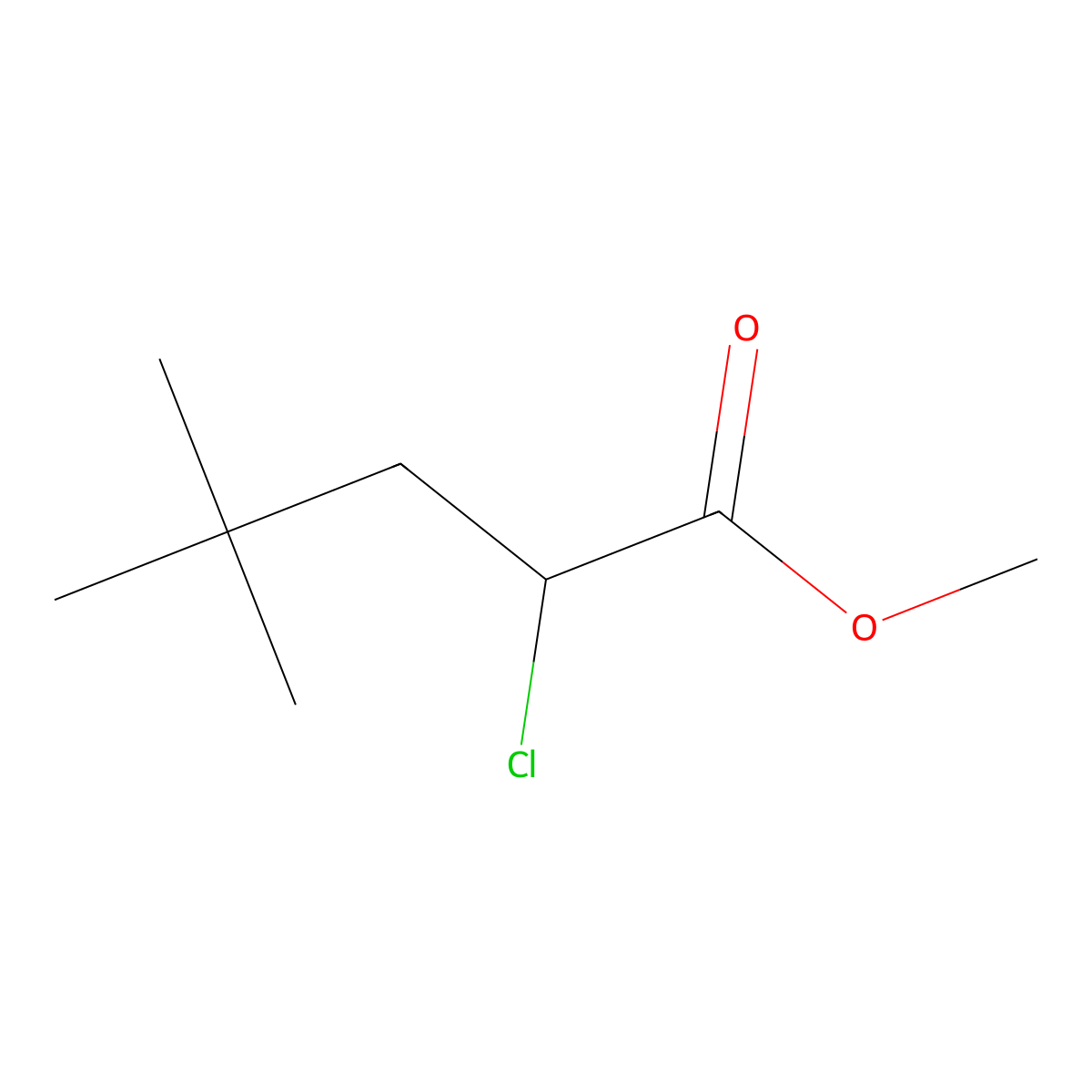 Methyl 2-chloro-4,4-dimethylpentanoate molecular structure, CAS 1342278-04-9