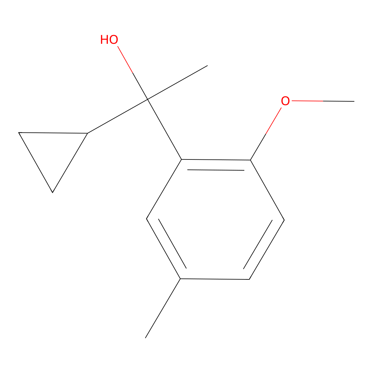 1-Cyclopropyl-1-(2-methoxy-5-methylphenyl)ethanol molecular structure, CAS 1342279-72-4
