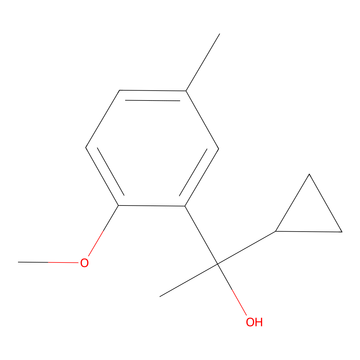 1-Cyclopropyl-1-(2-methoxy-5-methylphenyl)ethanol molecular structure, CAS 1342279-72-4