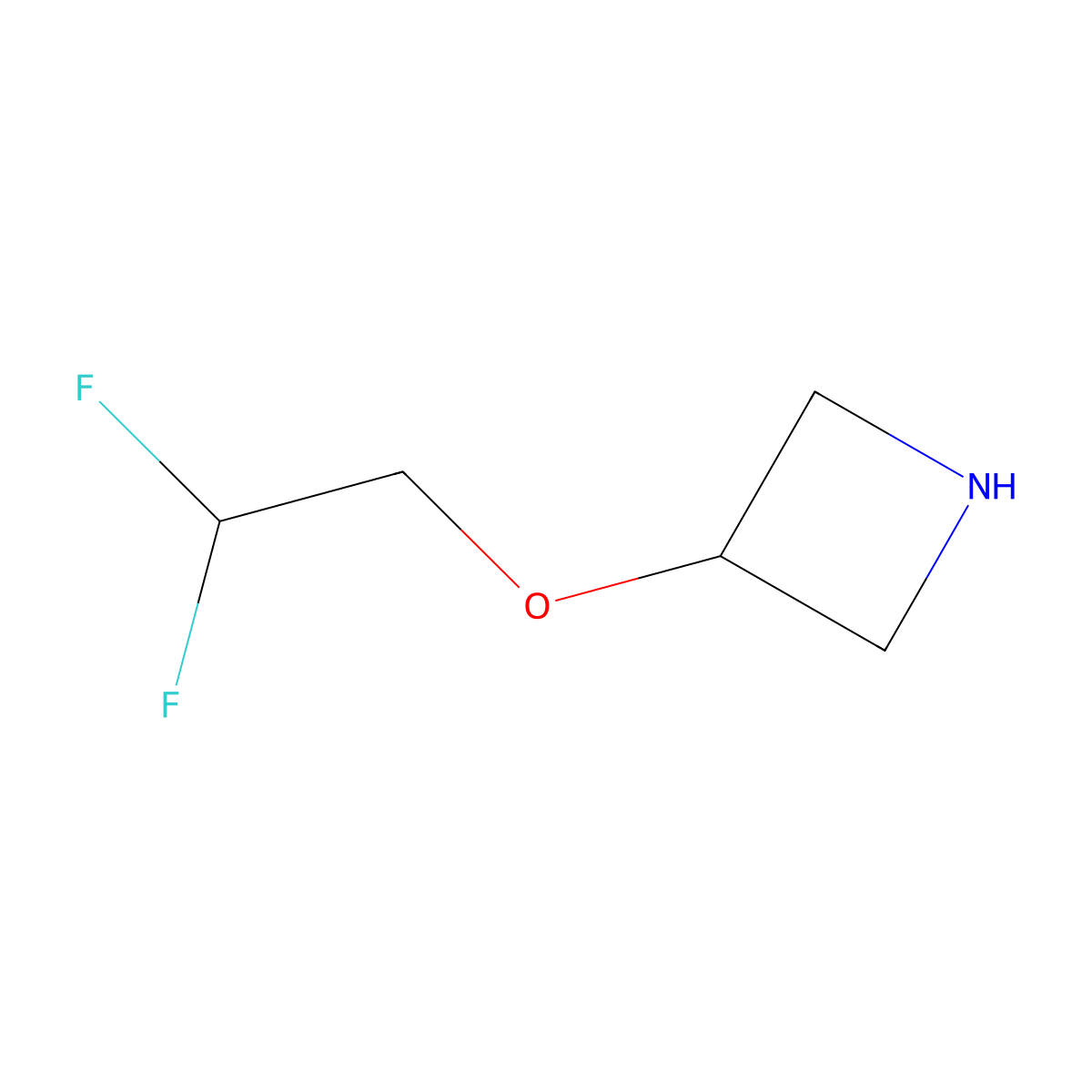 3-(2,2-Difluoroethoxy)azetidine molecular structure, CAS 1342279-77-9