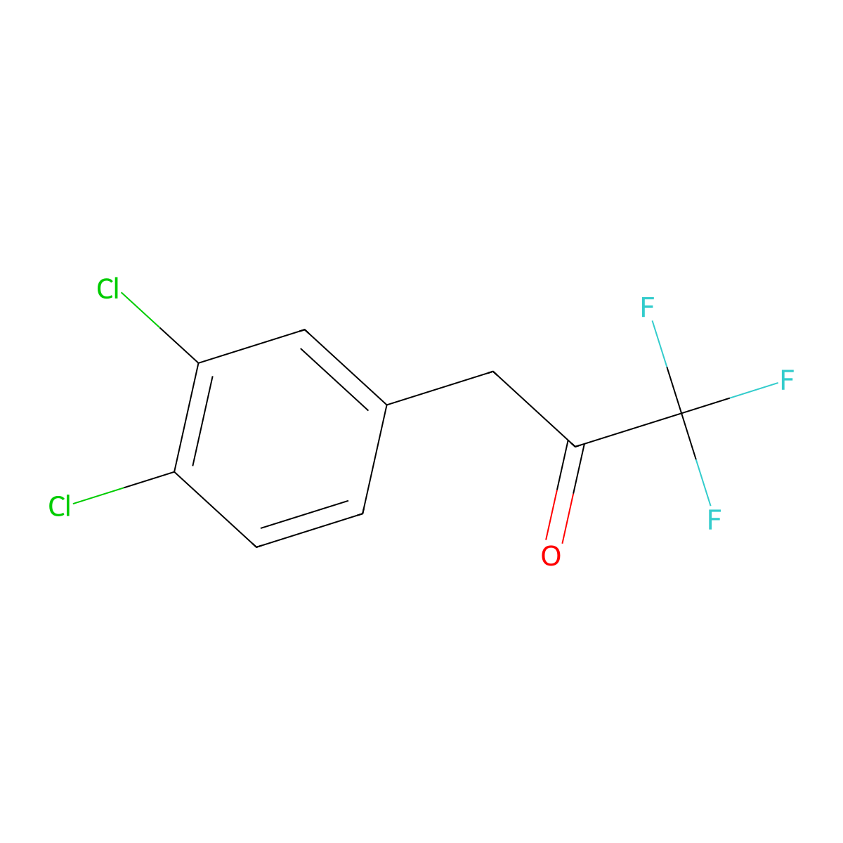 3-(3,4-Dichlorophenyl)-1,1,1-trifluoropropan-2-one molecular structure, CAS 1342280-42-5