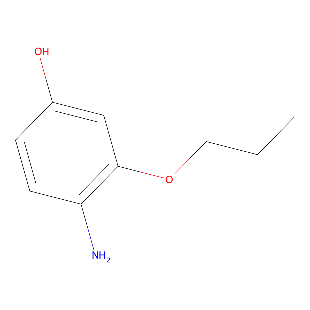 4-Amino-3-propoxyphenol molecular structure, CAS 1342281-39-3