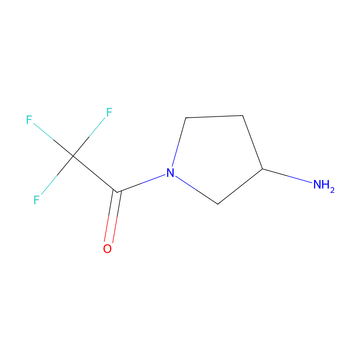 1-(3-Aminopyrrolidin-1-yl)-2,2,2-trifluoroethan-1-one molecular structure, CAS 1342282-91-0